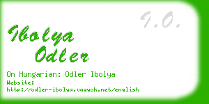 ibolya odler business card